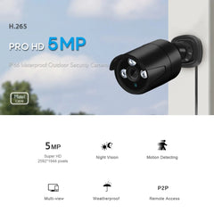 BESDER H.265 5MP/3MP IP Camera Metal Case Outdoor CCTV Camera Home Security Video Surveillance IP67 Waterproof Camera P2P Xmeye