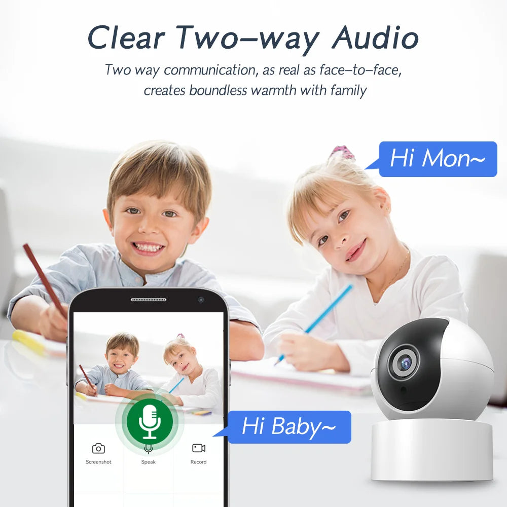 2MP 1080P Tuya IP Wifi Camera Security Protection Surveillance Camera CCTV Smart Life 2-Way Audio Night Vision Baby Monitor