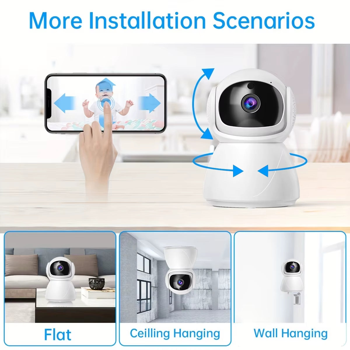 FHD Wireless WIFI Camera PTZ IP CCTV Security Protector Surveillance Camera Smart Auto Tracking Baby Monitor Two Way Audio