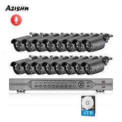 H.265 16CH POE NVR Kit 3MP CCTV Camera System 3MP Outdoor Waterproof Audio IP Camera POE Security Video Surveillance Set