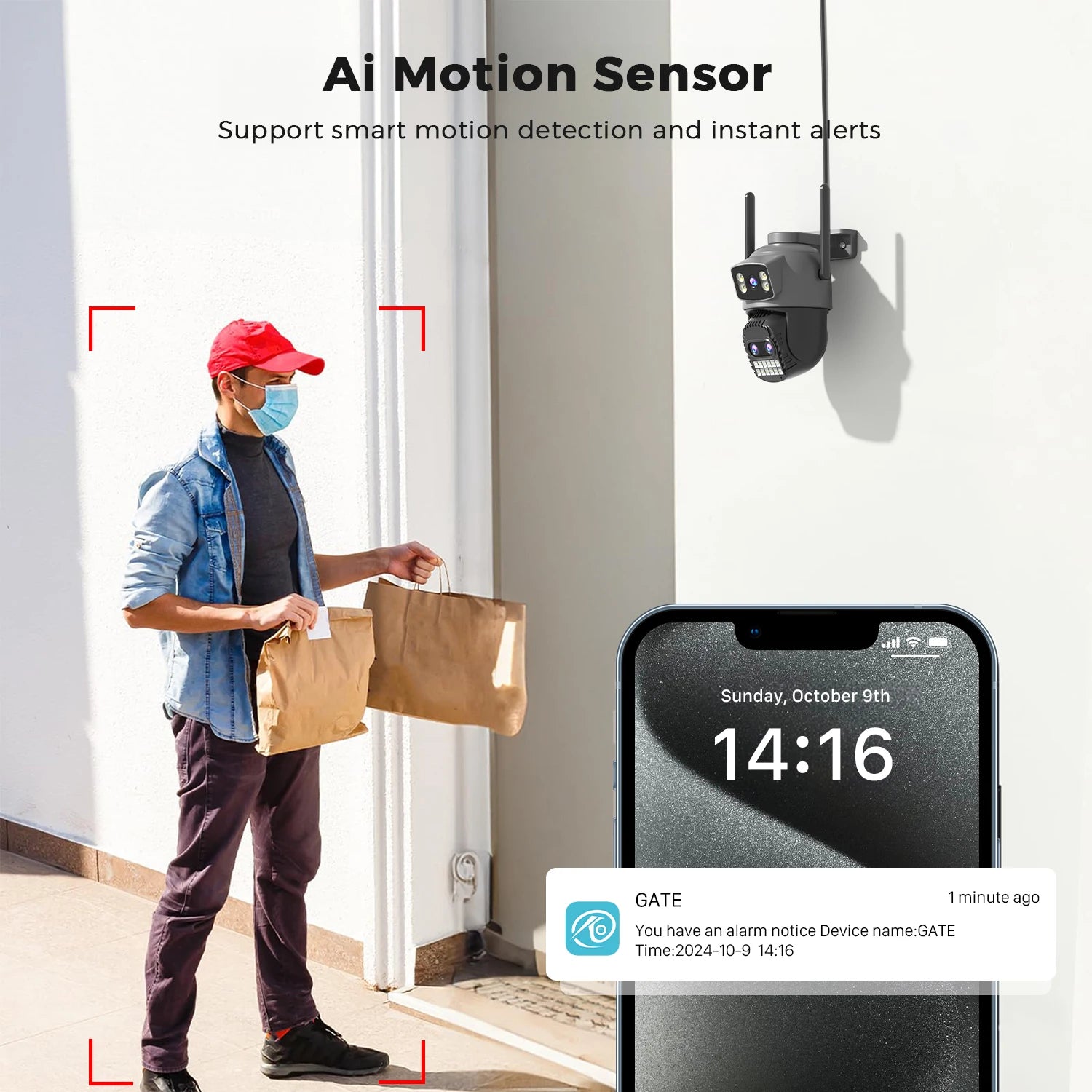 15MP Wifi Camera PTZ Outdoor Dual Screen 10X Digital Zoom Human Detection 10MP Security IP Camera Surveillance O-Kam Pro