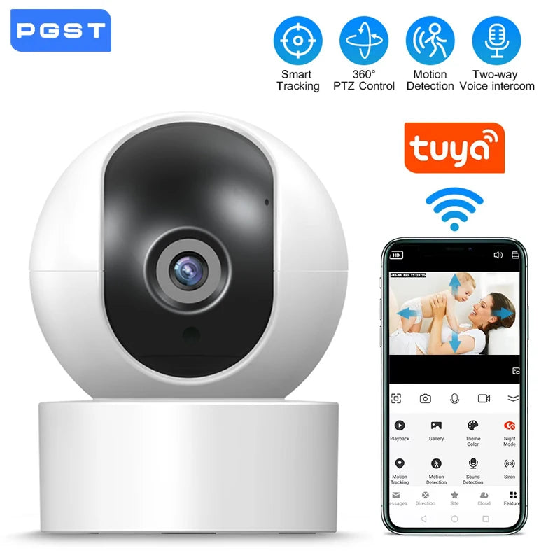 2MP 1080P Tuya IP Wifi Camera Security Protection Surveillance Camera CCTV Smart Life 2-Way Audio Night Vision Baby Monitor