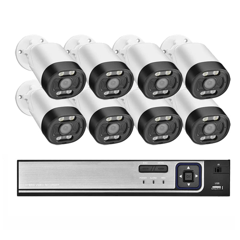 8CH 5MP NVR POE CCTV Camera Security System Kit Two Way Audio Ai IP Camera Outdoor Color Night Vision Surveillance Set