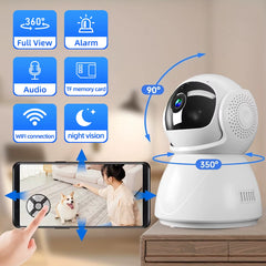 FHD Wireless WIFI Camera PTZ IP CCTV Security Protector Surveillance Camera Smart Auto Tracking Baby Monitor Two Way Audio