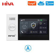 PG-107 Tuya Wireless WIFI GSM Home Burglar Alarm System IP Camera PIR Motion Sensor Door Sensor Security Alarm Kit APP Control