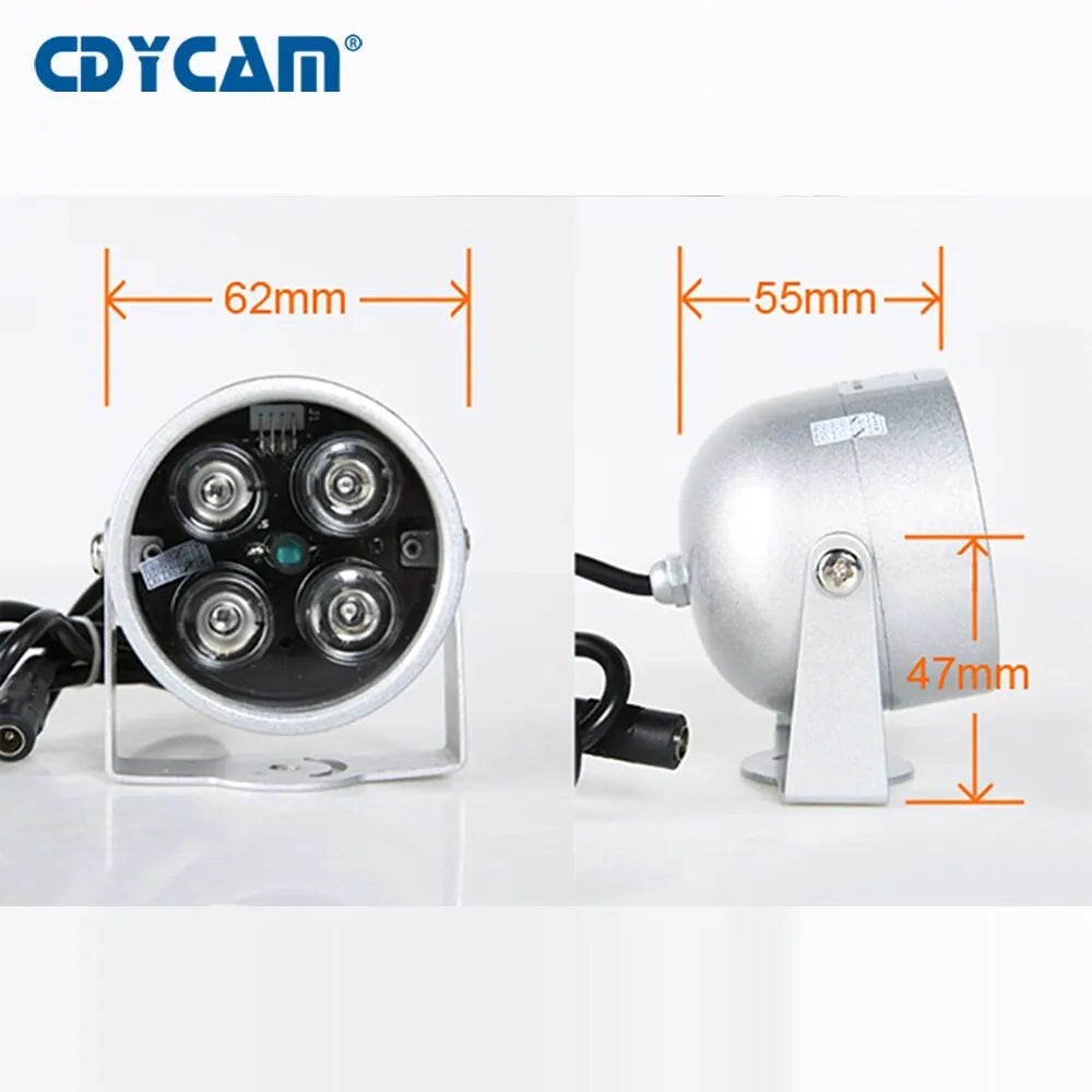 CCTV LEDS 850Nm 4 Array IR Led Illuminator Light IR Infrared Metal Waterproof Night Vision CCTV Fill Light for CCTV Ip Camera