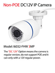 POE IP Camera IP65 Waterproof Bullet Outdoor 3MP 24Pcs IR LED Security Night CCTV System Video Surveillance