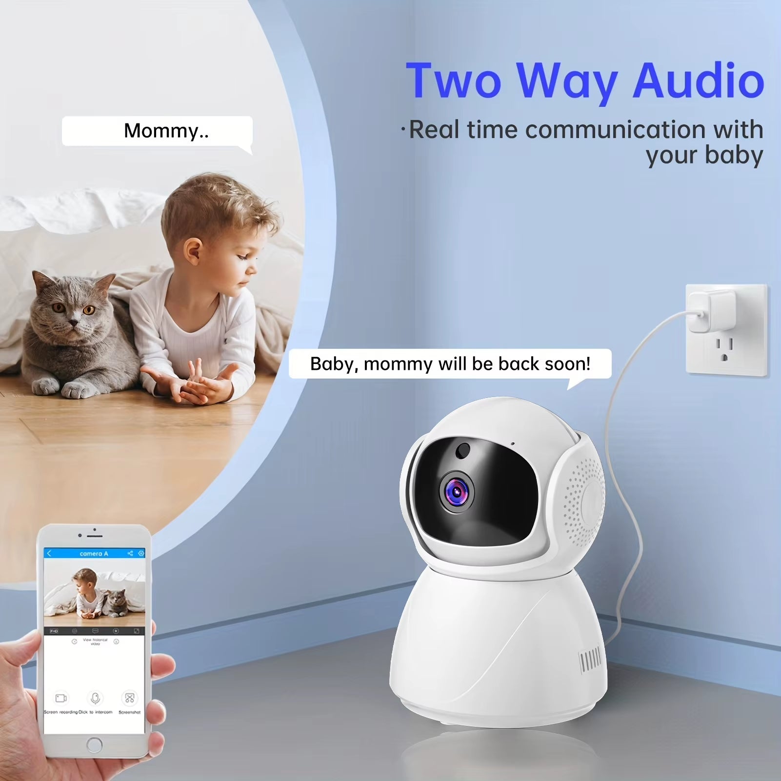 FHD Wireless WIFI Camera PTZ IP CCTV Security Protector Surveillance Camera Smart Auto Tracking Baby Monitor Two Way Audio