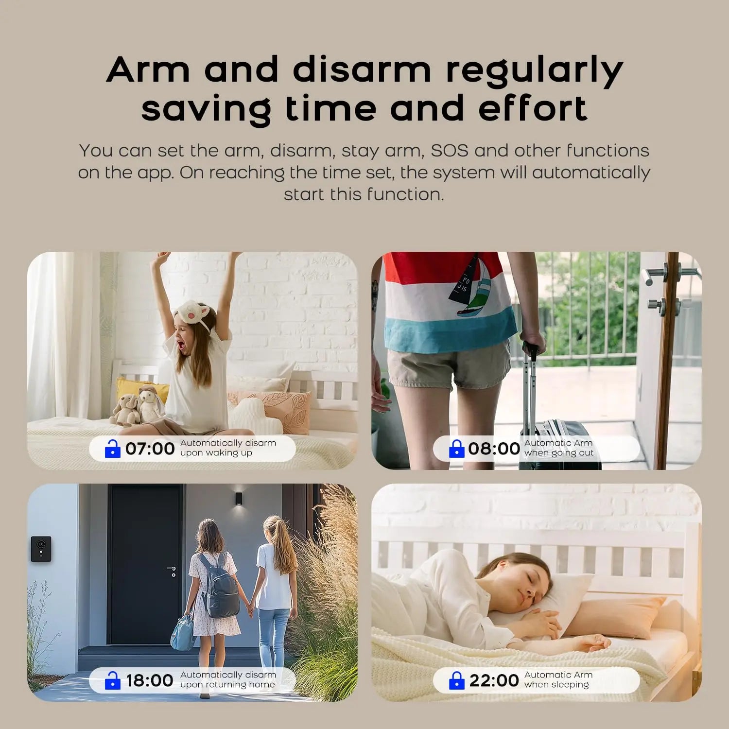 PG-107 Tuya Wireless WIFI GSM Home Burglar Alarm System IP Camera PIR Motion Sensor Door Sensor Security Alarm Kit APP Control