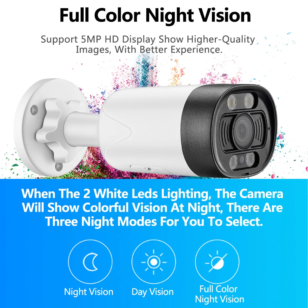 8CH 5MP NVR POE CCTV Camera Security System Kit Two Way Audio Ai IP Camera Outdoor Color Night Vision Surveillance Set