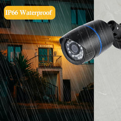 POE IP Camera IP65 Waterproof Bullet Outdoor 3MP 24Pcs IR LED Security Night CCTV System Video Surveillance