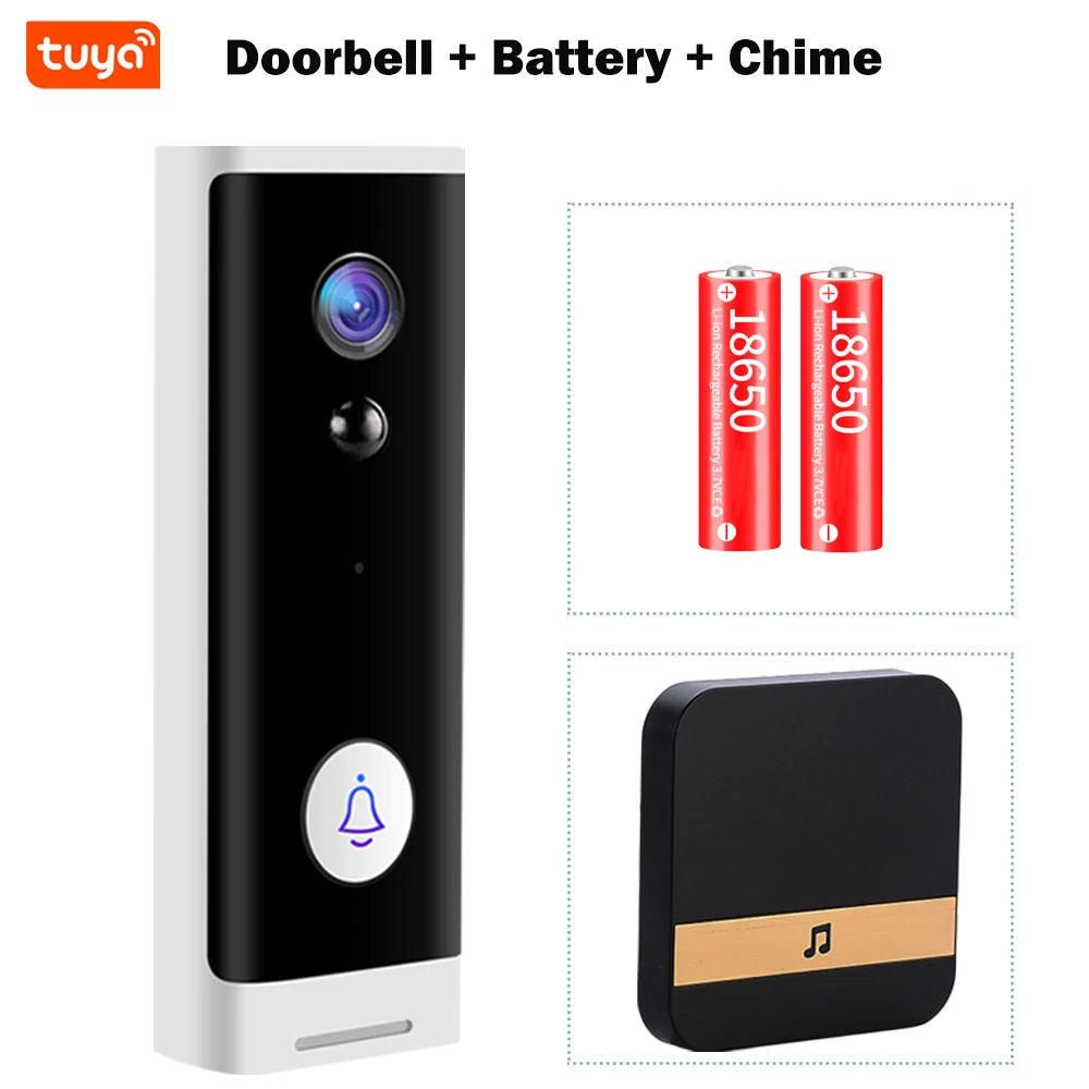 Wifi Video Doorbell Camera Tuya Smart Home Wireless Door Bell 1080P Battery Door Phone Alexa Camera Mini Intercom Apartment