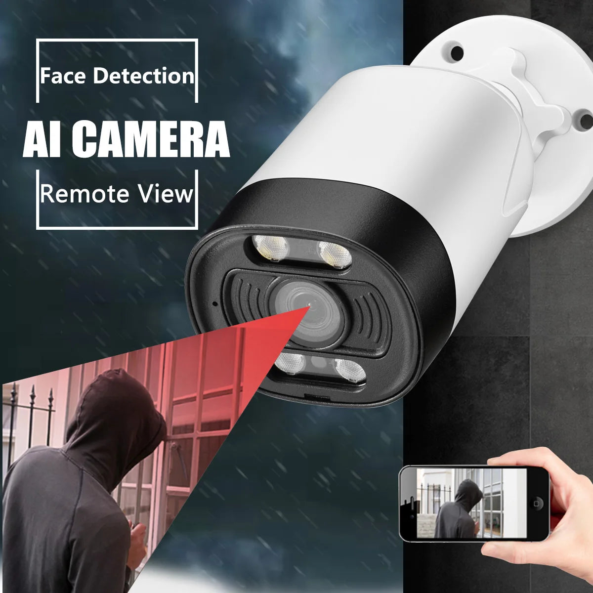 8CH 5MP NVR POE CCTV Camera Security System Kit Two Way Audio Ai IP Camera Outdoor Color Night Vision Surveillance Set