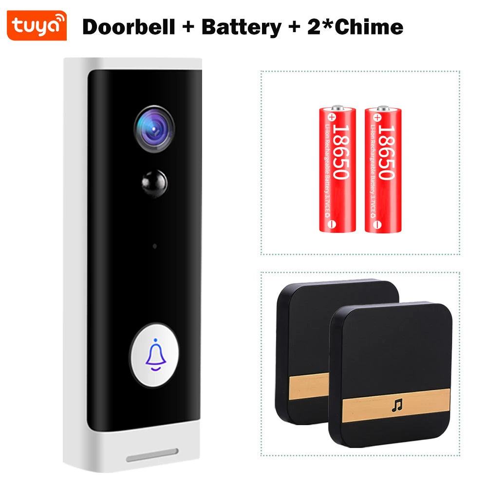 Wifi Video Doorbell Camera Tuya Smart Home Wireless Door Bell 1080P Battery Door Phone Alexa Camera Mini Intercom Apartment