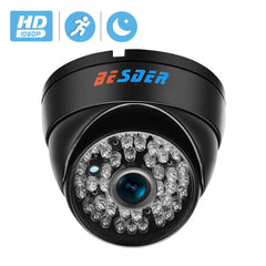 BESDER Wide Angle 2.8Mm Vandal Proof 1080P IP Camera Dome Waterproof 48 PCS LED Indoor Outdoor Network IP Camera IR Night Vision